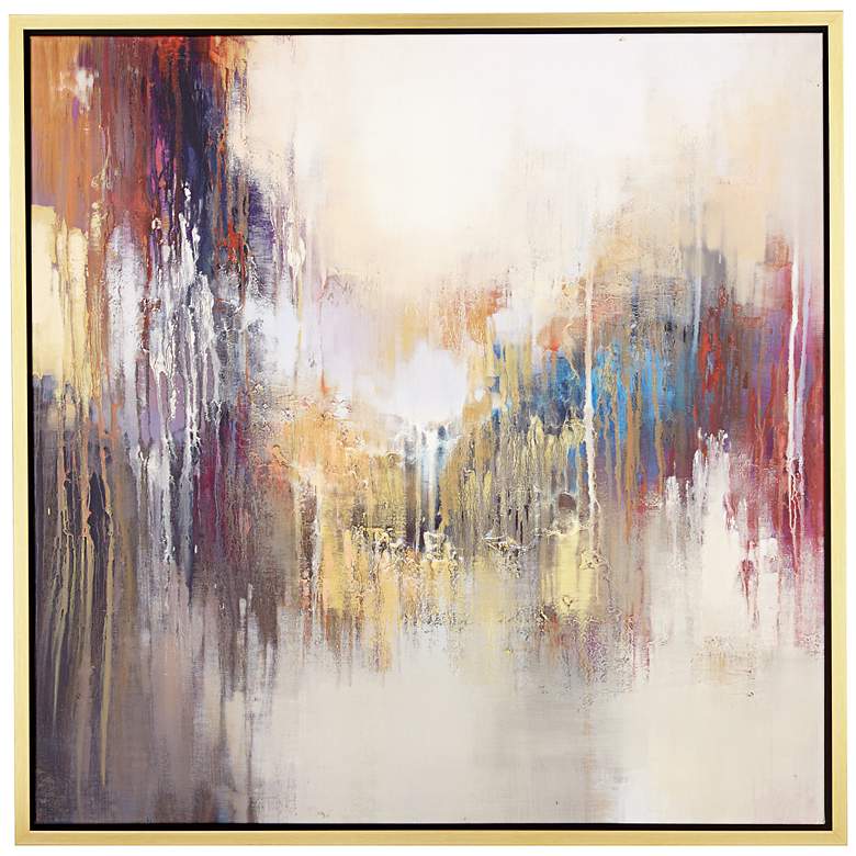 Image 2 Kinetic Energy 43" Square Framed Giclee Wall Art