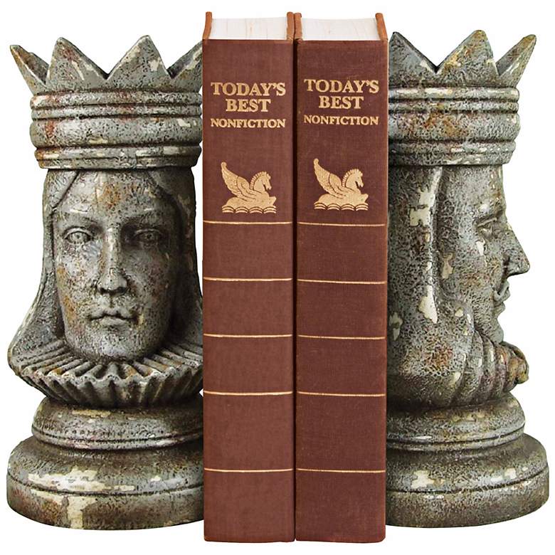 Image 1 King and Queen Bookends Set