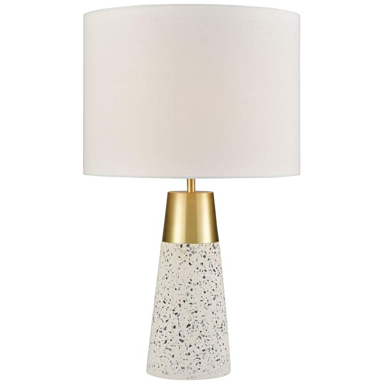 Image 1 King Cake Gold and Gray Terazzo Accent Table Lamp