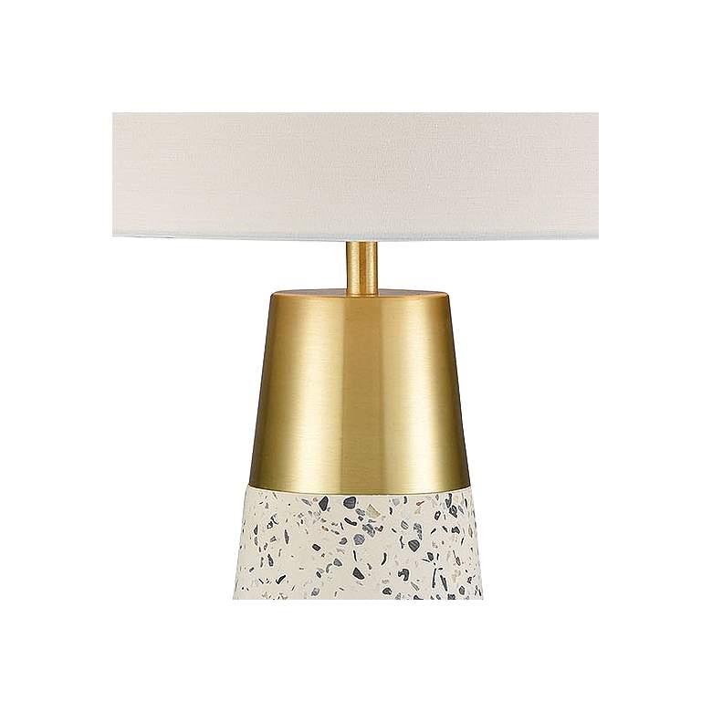 King Cake Gold and Gray Terazzo Accent Table Lamp more views
