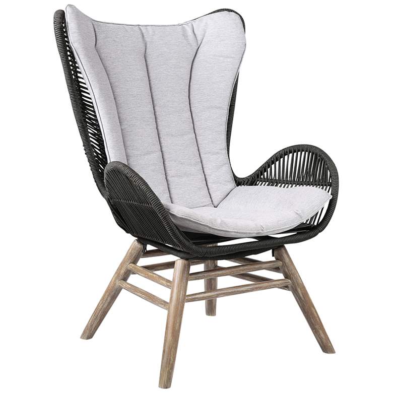 Image 2 King Charcoal Rope Light Eucalyptus Outdoor Lounge Chair