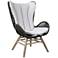 King Charcoal Rope Light Eucalyptus Outdoor Lounge Chair