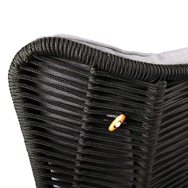 Image 4 King Charcoal Rope Light Eucalyptus Outdoor Lounge Chair more views