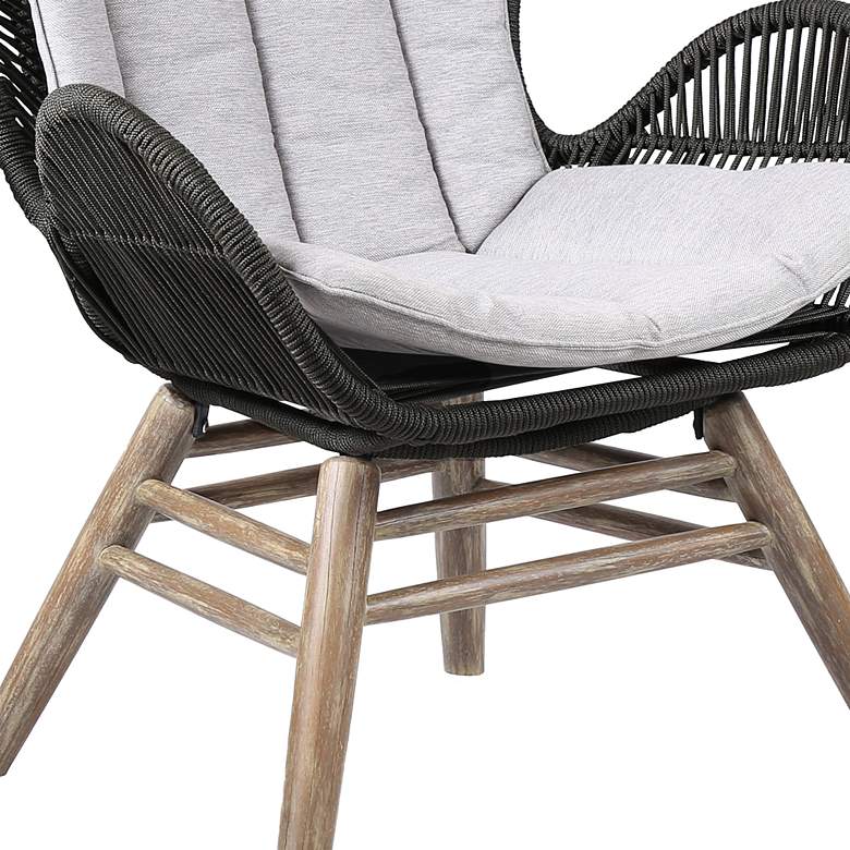 Image 5 King Charcoal Rope Light Eucalyptus Outdoor Lounge Chair more views