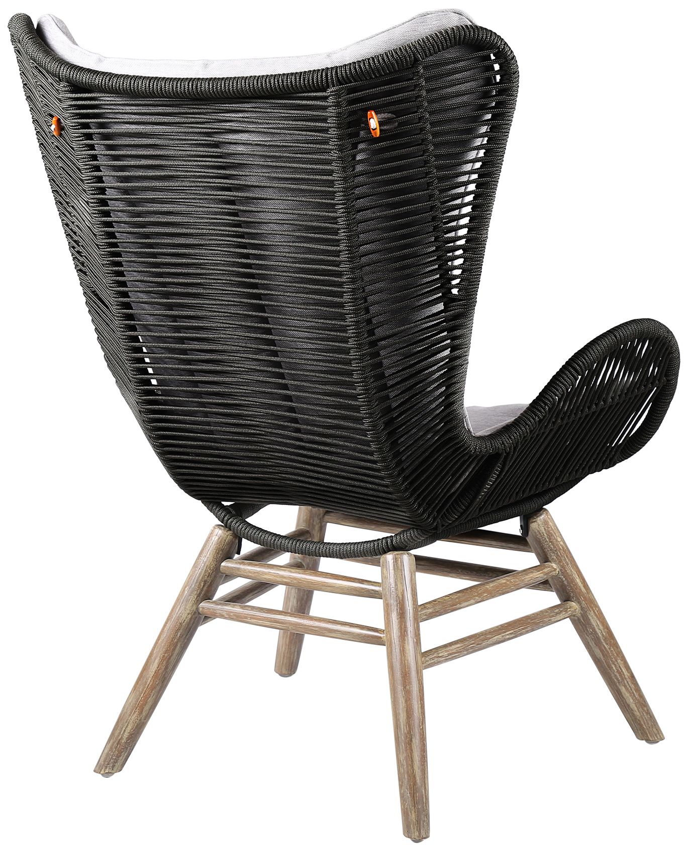 King Charcoal Rope Light Eucalyptus Outdoor Lounge Chair