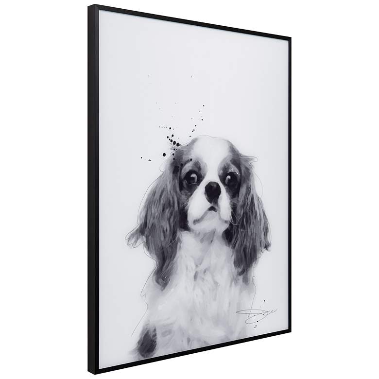 Image 5 King Charles Spaniel 24"x18" Printed Glass Framed Wall Art more views