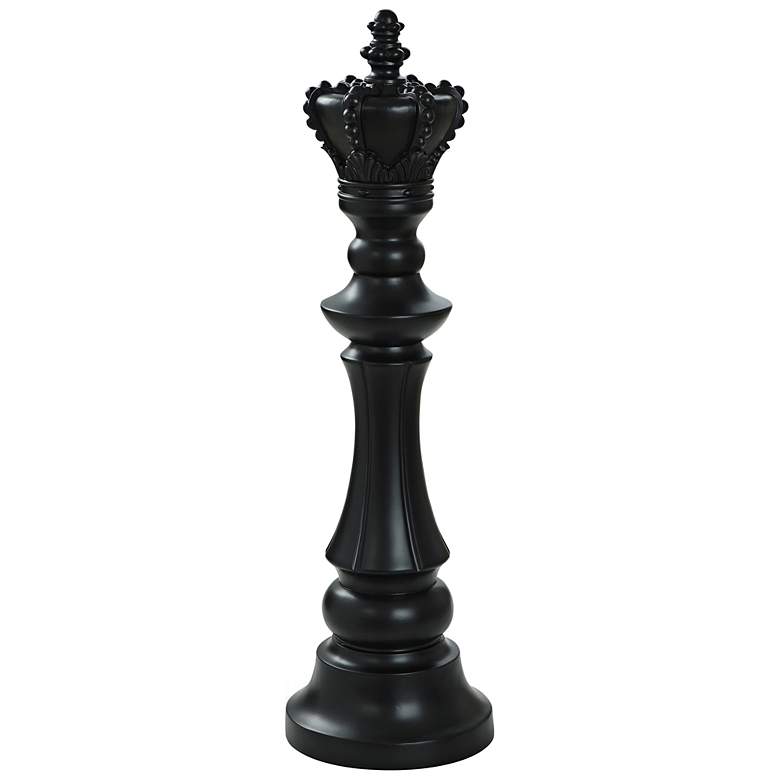 Image 1 King Matte Black Resin Chess Piece