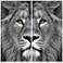 King of the Jungle AB 72" High 2-Piece Glass Wall Art Set