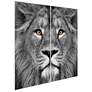 5_King of the Jungle AB 72" High 2-Piece Glass Wall Art Set more views