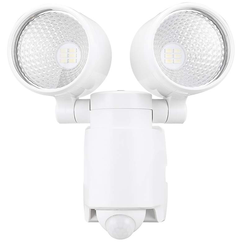 Image 1 King White Dual Head Solar LED Motion Sensor Security Light