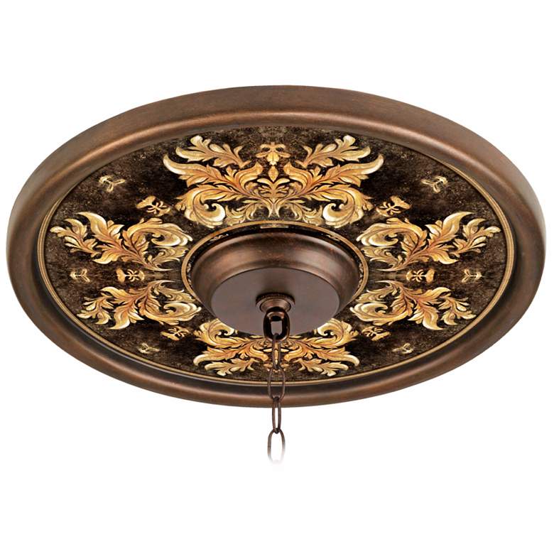Image 1 Kings Way 16 inch Wide Bronze Finish Ceiling Medallion