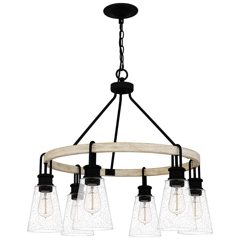 Image 3 Kingsbridge 28" Wide Earth Black 6-Light Ring Chandelier more views