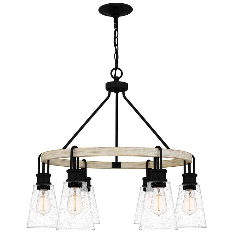 Image 4 Kingsbridge 28" Wide Earth Black 6-Light Ring Chandelier more views