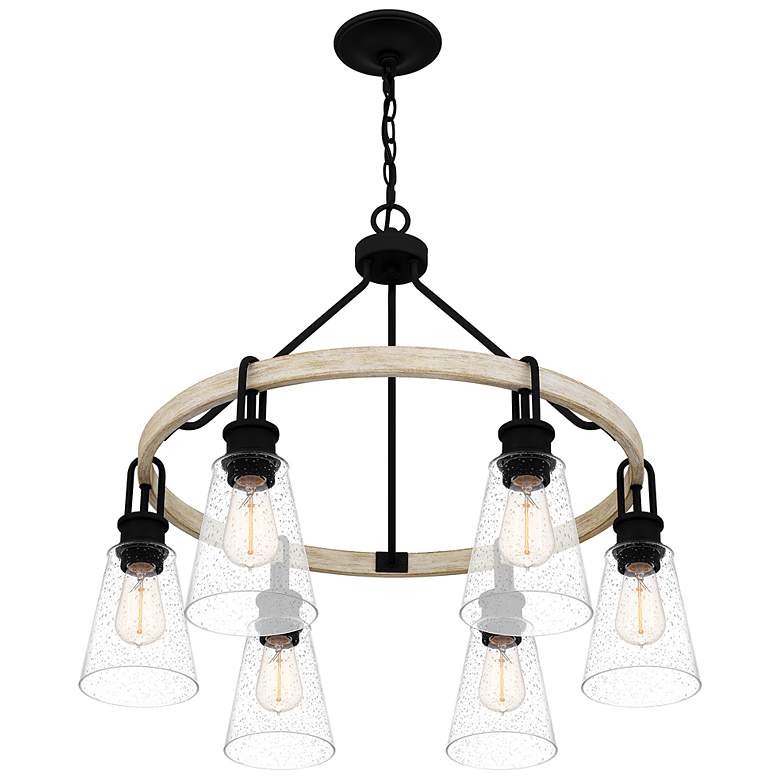 Image 5 Kingsbridge 28" Wide Earth Black 6-Light Ring Chandelier more views