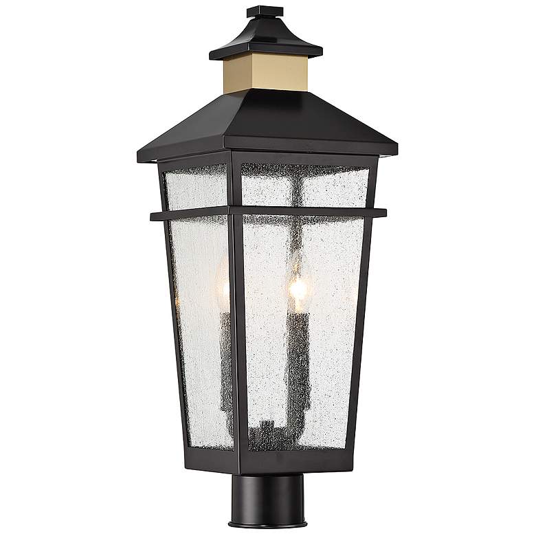 Image 1 Kingsley 22 1/2" High Matte Black 2-Light Outdoor Post Light