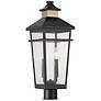 1_Kingsley 22 1/2" High Matte Black 2-Light Outdoor Post Light