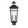 4_Kingsley 22 1/2" High Matte Black 2-Light Outdoor Post Light more views
