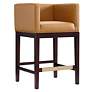 Kingsley 34" Camel & Dark Walnut Beech Wood Counter Height Bar Sto