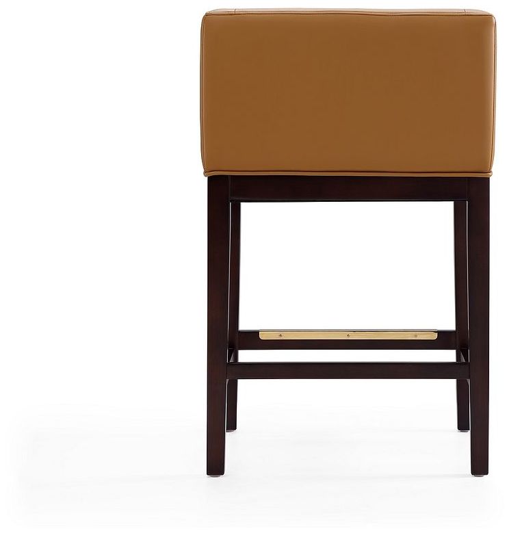 Image 2 Kingsley 34" Camel & Dark Walnut Beech Wood Counter Height Bar Sto more views