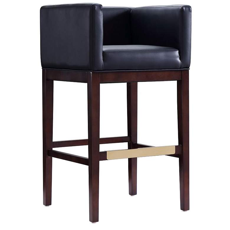 Image 1 Kingsley Barstool in Black and Dark Walnut