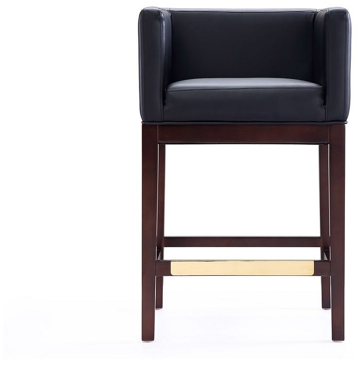Image 5 Kingsley Counter Stool in Black and Dark Walnut (Set of 3) more views