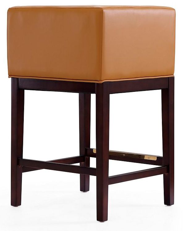 Image 7 Kingsley Counter Stool in Camel and Dark Walnut (Set of 3) more views