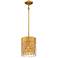 Kingsmont 8 3/4"W Glitz Gold Leaf Foyer Mini Pendant Light