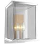 Kingston 10"H Large Soft Gold Accented Coastal White Outdoor Sconce