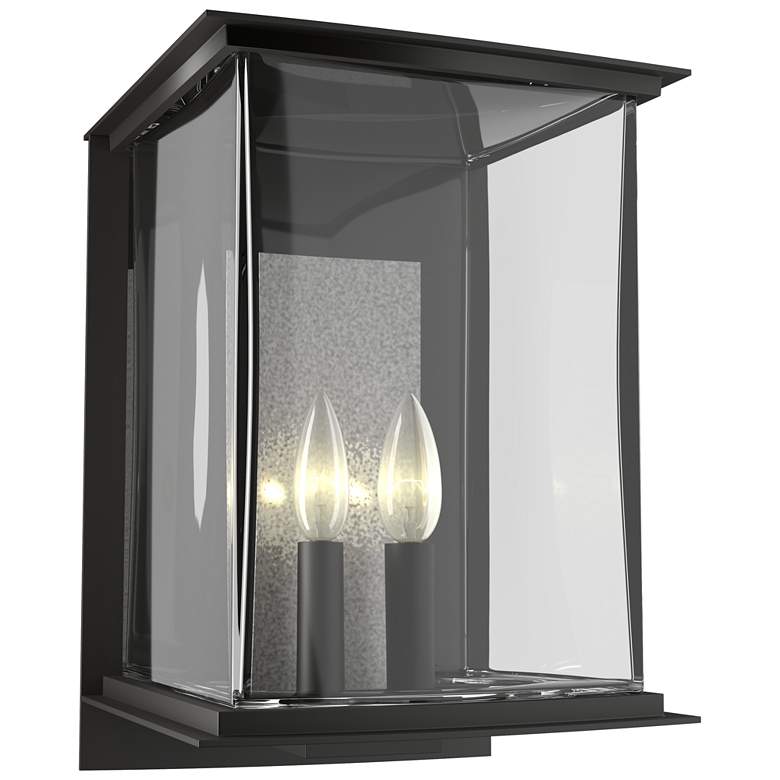 Image 1 Kingston 14.8"H Platinum Accent Oiled Bronze Outdoor Sconce w/ Clear S