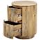 Kingston 18" Wide Natural Wood 2-Drawer Round Nightstand