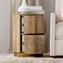 1_Kingston 18" Wide Natural Wood 2-Drawer Round Nightstand