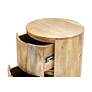 5_Kingston 18" Wide Natural Wood 2-Drawer Round Nightstand more views