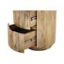 6_Kingston 18" Wide Natural Wood 2-Drawer Round Nightstand more views