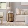 Kingston 18" Wide Natural Wood 2-Drawer Round Nightstand