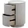 Kingston 18" Wide White-Washed 2-Drawer Round Nightstand