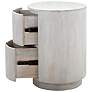 3_Kingston 18" Wide White-Washed 2-Drawer Round Nightstand more views