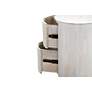5_Kingston 18" Wide White-Washed 2-Drawer Round Nightstand more views