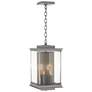Kingston 18"H Gold Accented Burnished Steel Outdoor Lantern w/ Clear S