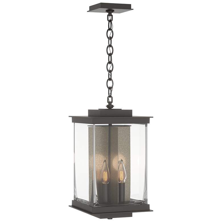 Image 1 Kingston 18"H Gold Accented Oiled Bronze Outdoor Lantern w/ Clear Shad