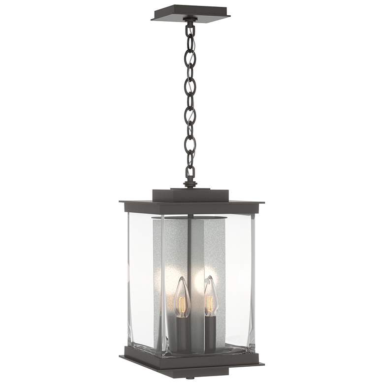 Image 1 Kingston 18 inchH Platinum Accented Oiled Bronze Outdoor Lantern w/ Clear 