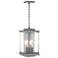 Kingston 18"H Platinum Accented Steel Outdoor Lantern w/ Clear Shade