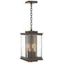 Kingston 18"H Soft Gold Accented Bronze Outdoor Lantern w/ Clear Shade