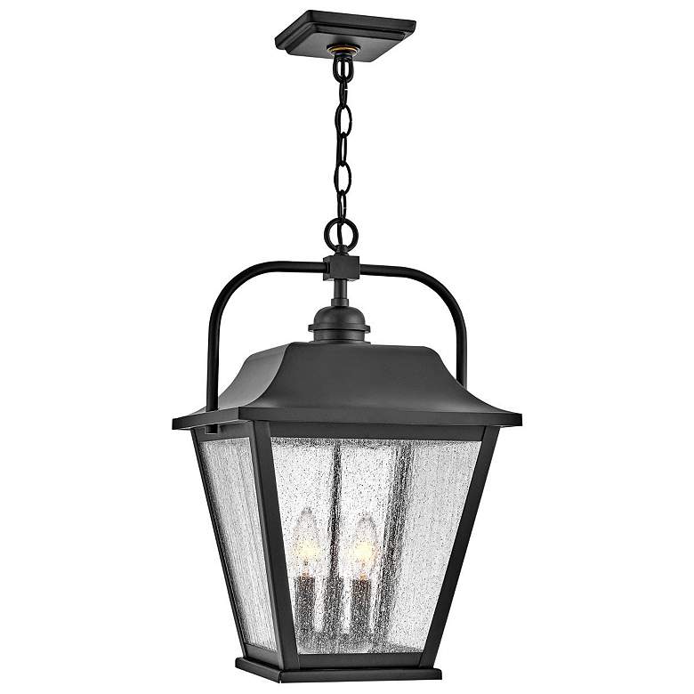 Image 1 Kingston 19 3/4" High Black 3-Light Outdoor Hanging Light