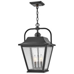Kingston 19 3/4" High Black 3-Light Outdoor Hanging Light