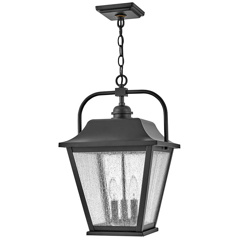 Image 4 Kingston 19 3/4" High Black 3-Light Outdoor Hanging Light more views