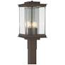 Kingston 20.1"H  Bronze Outdoor Post Light w/ Clear Shade