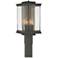 Kingston 20.1"H Gold Accented Iron Outdoor Post Light w/ Clear Shade