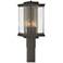 Kingston 20.1"H Gold Accented Smoke Outdoor Post Light w/ Clear Shade
