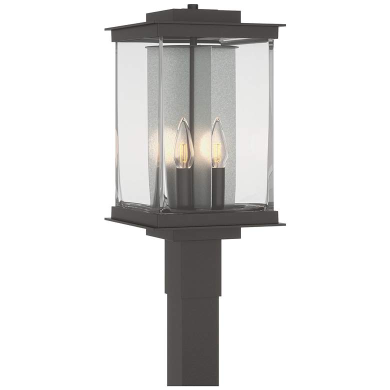 Image 1 Kingston 20.1"H Oil Rubbed Bronze Outdoor Post Light w/ Clear Shade