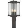 Kingston 20.1"H  Oil Rubbed Bronze Outdoor Post Light w/ Clear Shade